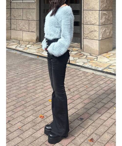 EMODA（エモダ）の「バッククロス2WAYニット（ニット/セーター・レディース・グレー/アイボリー/ブラック/ブルー・FREE）」の17枚目の写真