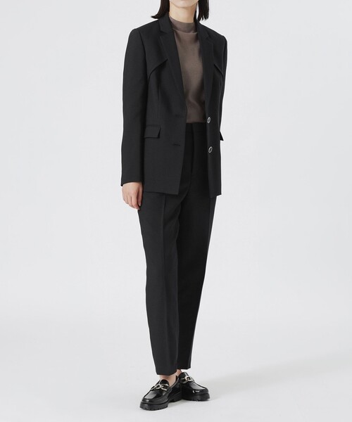 LOVELESS(ラブレス)の「フロントダーツテーパードパンツ(スラックス・レディース・ブラウン系その他3/ブラック・36/34)」の8枚目の写真