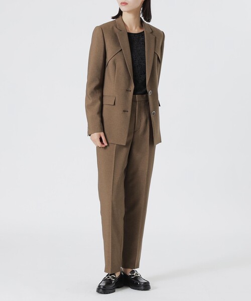 LOVELESS(ラブレス)の「フロントダーツテーパードパンツ(スラックス・レディース・ブラウン系その他3/ブラック・36/34)」の11枚目の写真