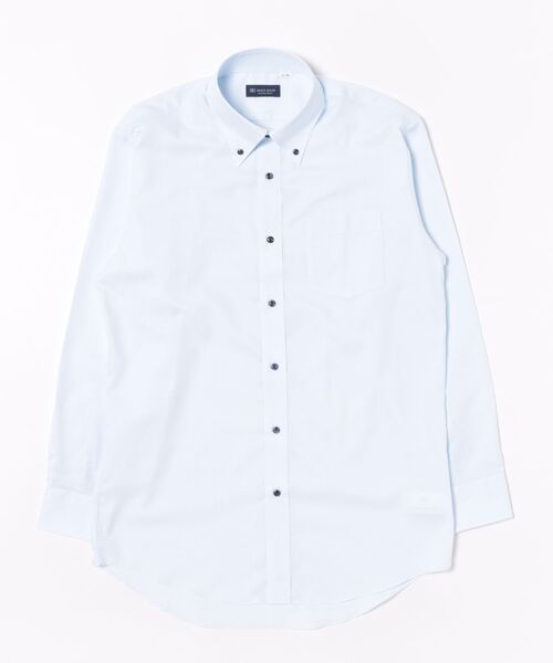 TOKYO SHIRTS(トウキョウシャツ)の「形態安定ノンアイロン ボタンダウン 長袖ビジネスワイシャツ(ビジネスシャツ・メンズ・サックスブルー・首回り39cm-裄丈80cm/首回り39cm-裄丈84cm/首回り41cm-裄丈82cm/首回り41cm-裄丈86cm/首回り42cm-裄丈82cm/首回り42cm-裄丈86cm/首回り43cm-裄丈82cm/首回り43cm-裄丈86cm/首回り37cm-裄丈80cm/首回り37cm-裄丈84cm)」の6枚目の写真