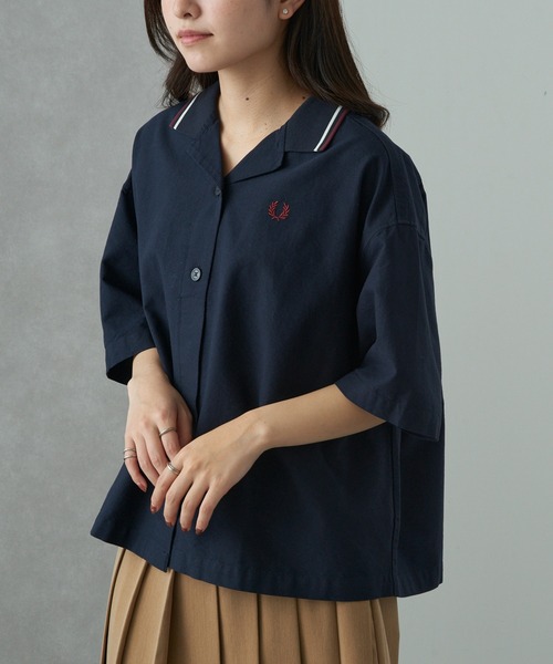 FRED PERRY（フレッドペリー）の「【FRED PERRY】TIPPED PLACKET DETAIL SHIRT G2177（シャツ/ブラウス・レディース・ネイビー/ホワイト・10）」の9枚目の写真