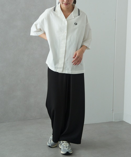 FRED PERRY（フレッドペリー）の「【FRED PERRY】TIPPED PLACKET DETAIL SHIRT G2177（シャツ/ブラウス・レディース・ネイビー/ホワイト・10）」の4枚目の写真