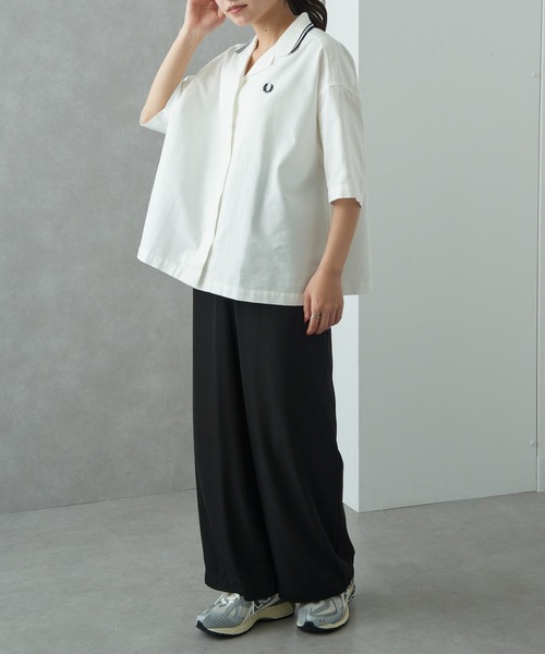 FRED PERRY（フレッドペリー）の「【FRED PERRY】TIPPED PLACKET DETAIL SHIRT G2177（シャツ/ブラウス・レディース・ネイビー/ホワイト・10）」の5枚目の写真