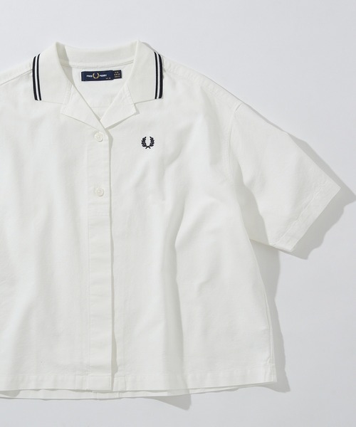 FRED PERRY（フレッドペリー）の「【FRED PERRY】TIPPED PLACKET DETAIL SHIRT G2177（シャツ/ブラウス・レディース・ネイビー/ホワイト・10）」の6枚目の写真