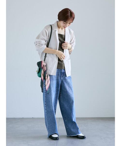 Lugnoncure（ルノンキュール）の「シアードルマンテーラードジャケット（ノーカラージャケット・レディース・ブラック/ブラウン/ベージュ・F）」の11枚目の写真