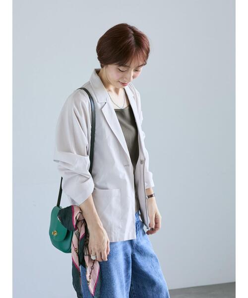 Lugnoncure（ルノンキュール）の「シアードルマンテーラードジャケット（ノーカラージャケット・レディース・ブラック/ブラウン/ベージュ・F）」の12枚目の写真