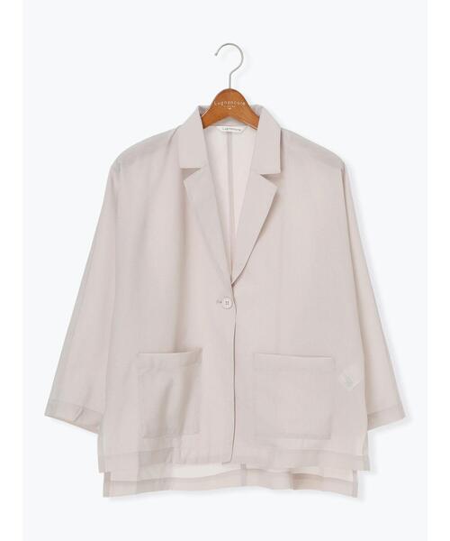 Lugnoncure（ルノンキュール）の「シアードルマンテーラードジャケット（ノーカラージャケット・レディース・ブラック/ブラウン/ベージュ・F）」の13枚目の写真