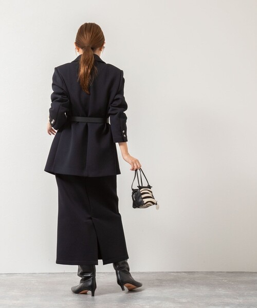 NOLLEY’S（ノーリーズ）の「《セットアップ対応》ウォッシャブルエアボールタイトスカート（スカート・レディース・ブラック/チャコールグレー・34/36/38）」の6枚目の写真