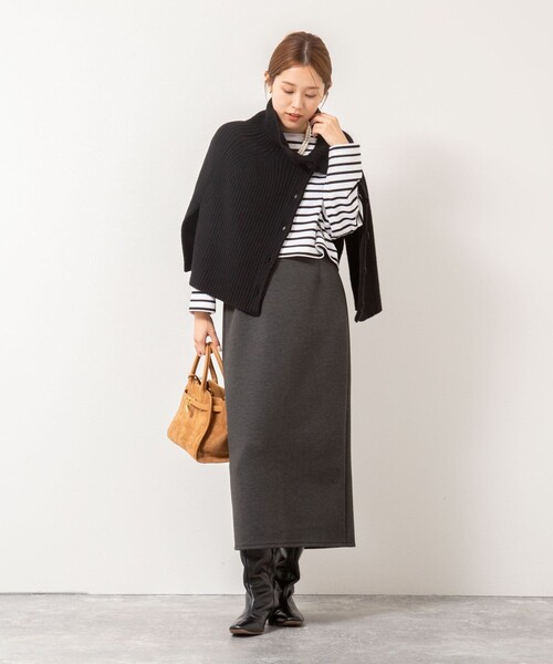 NOLLEY’S（ノーリーズ）の「《セットアップ対応》ウォッシャブルエアボールタイトスカート（スカート・レディース・ブラック/チャコールグレー・34/36/38）」の10枚目の写真