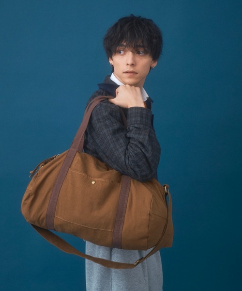 Zooodle（ズードル）の「Travel Boston Bag - トラベルボストンバッグ -（トートバッグ・メンズ・ブラウン/グリーン・FREE）」の3枚目の写真