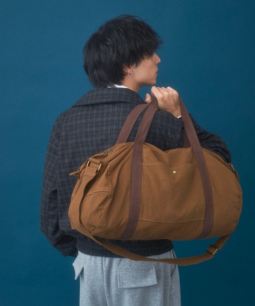 Zooodle（ズードル）の「Travel Boston Bag - トラベルボストンバッグ -（トートバッグ・メンズ・ブラウン/グリーン・FREE）」の4枚目の写真