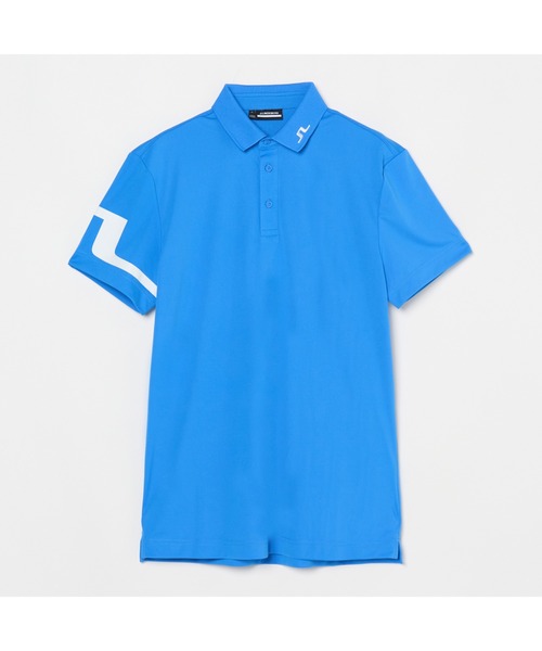 J.LINDEBERG(ジェイリンドバーグ)の「【J.LINDEBERG/GOLF】袖JLロゴポロ(ポロシャツ・メンズ・インディゴブルー/パープル/ホワイト系/ターコイズブルー/レッド系・44/46)」の1枚目の写真