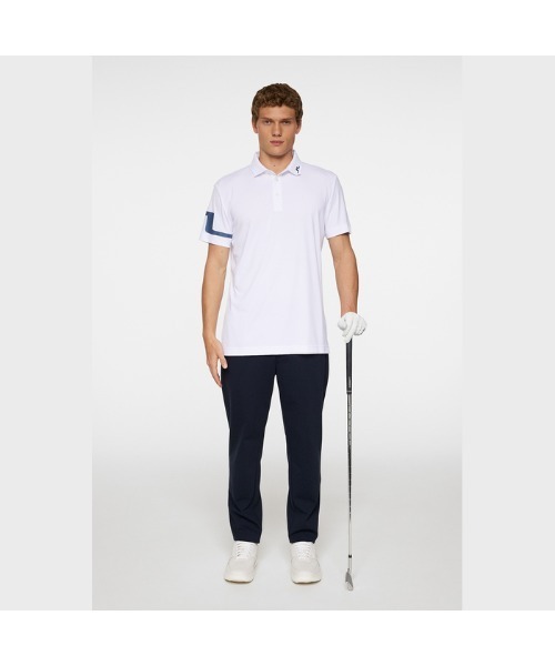 J.LINDEBERG(ジェイリンドバーグ)の「【J.LINDEBERG/GOLF】袖JLロゴポロ(ポロシャツ・メンズ・インディゴブルー/パープル/ホワイト系/ターコイズブルー/レッド系・44/46)」の15枚目の写真