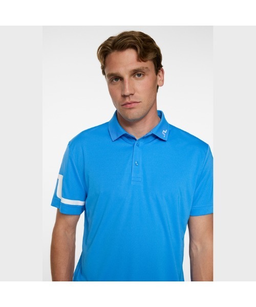 J.LINDEBERG(ジェイリンドバーグ)の「【J.LINDEBERG/GOLF】袖JLロゴポロ(ポロシャツ・メンズ・インディゴブルー/パープル/ホワイト系/ターコイズブルー/レッド系・44/46)」の22枚目の写真