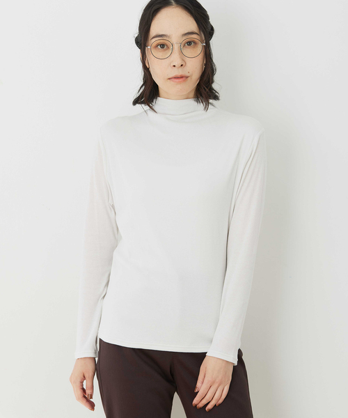 DECOY SINCE 1981（デコイシンスイチキュウハチイチ）の「コットンガーゼハイネック【綿100%】（Tシャツ/カットソー・レディース・サックスブルー/ホワイト/ネイビー/グレー・M/L）」の11枚目の写真