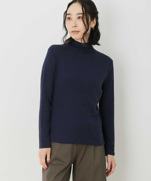 DECOY SINCE 1981（デコイシンスイチキュウハチイチ）の「コットンガーゼハイネック【綿100%】（Tシャツ/カットソー・レディース・サックスブルー/ホワイト/ネイビー/グレー・M/L）」の12枚目の写真