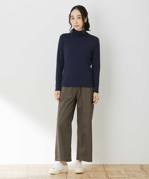 DECOY SINCE 1981（デコイシンスイチキュウハチイチ）の「コットンガーゼハイネック【綿100%】（Tシャツ/カットソー・レディース・サックスブルー/ホワイト/ネイビー/グレー・M/L）」の13枚目の写真