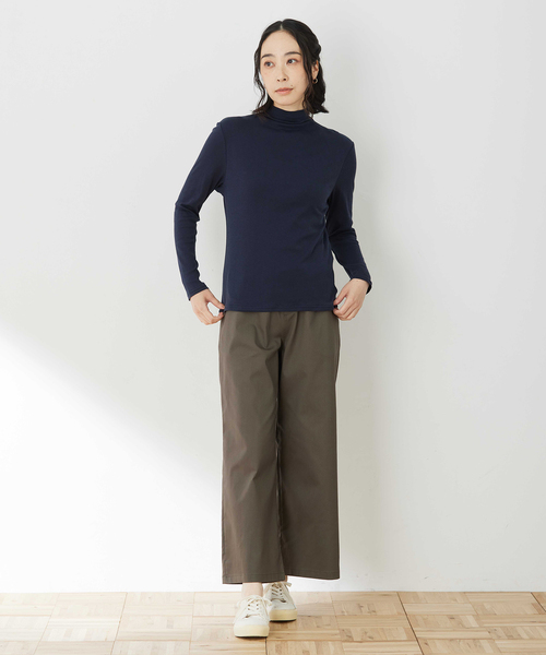 DECOY SINCE 1981（デコイシンスイチキュウハチイチ）の「コットンガーゼハイネック【綿100%】（Tシャツ/カットソー・レディース・サックスブルー/ホワイト/ネイビー/グレー・M/L）」の14枚目の写真