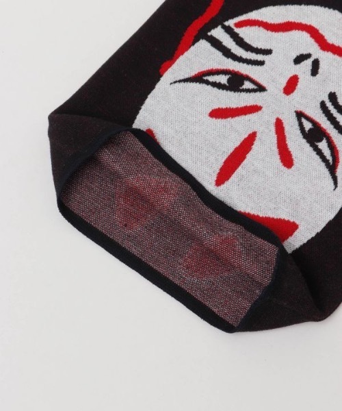 カヤ(カヤ)の「【カヤ】狐面腹巻き Lサイズ(その他アンダーウェア/インナー・メンズ・ブラック×レッド・FREE)」の3枚目の写真