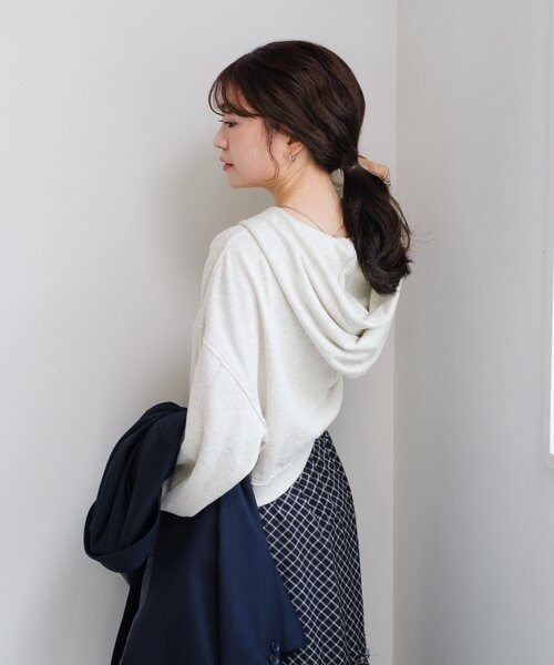 Kastane(カスタネ)の「【S.Mサイズ展開】ダブルZIPスウェットパーカー(パーカー・レディース・ホワイト/カーキ/ブラウン・SMALL/MEDIUM)」の20枚目の写真