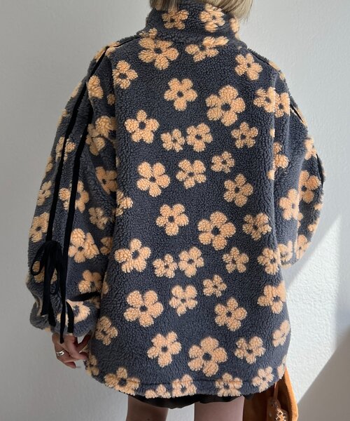 花柄ボアラインブルゾン（ブルゾン）｜w closet（ダブルクローゼット