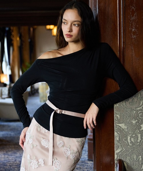 poláura ポローラ ドレープワンショルダートップス poláura ポローラ ドレープワンショルダートップス ドレープワン