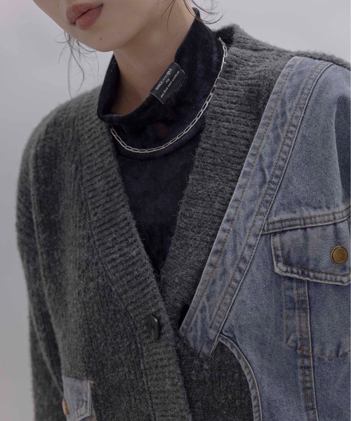 デニムドッキングニットカーデ Eimee Law│Eimee Law & LHELBIE