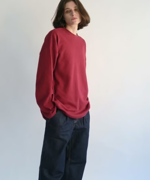 KALENO(カレノ)の「unisex / basic long tee(Tシャツ/カットソー・レディース・レッド/ホワイト/ブラック・FREE)」の3枚目の写真