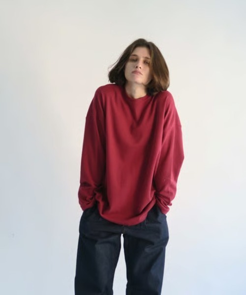 KALENO(カレノ)の「unisex / basic long tee(Tシャツ/カットソー・レディース・レッド/ホワイト/ブラック・FREE)」の14枚目の写真