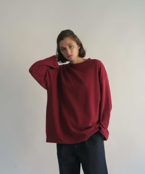 KALENO(カレノ)の「unisex / basic long tee(Tシャツ/カットソー・レディース・レッド/ホワイト/ブラック・FREE)」の7枚目の写真