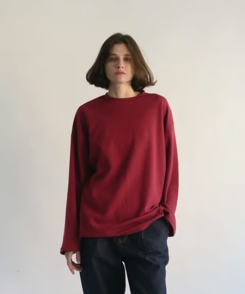 KALENO(カレノ)の「unisex / basic long tee(Tシャツ/カットソー・レディース・レッド/ホワイト/ブラック・FREE)」の8枚目の写真