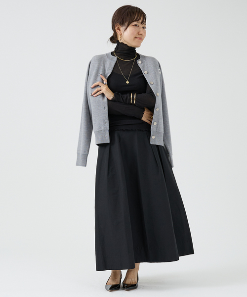 DESIGNWORKS（デザインワークス）の「ダブルフェイスクルーネックカーディガン（カーディガン/ボレロ・レディース・ネイビー/グレー・38）」の10枚目の写真