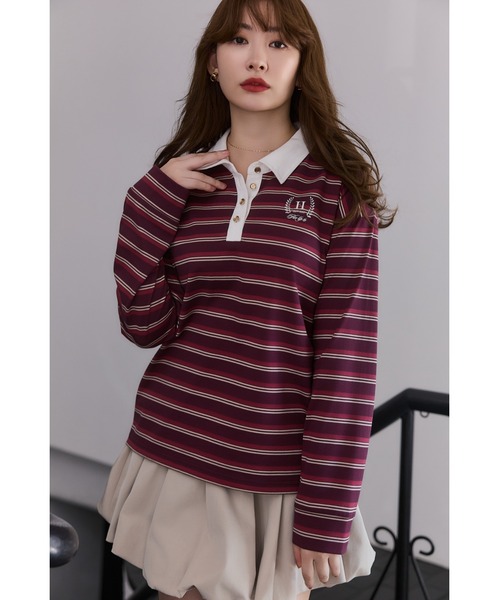 Laurel Emblem Polo Shirt（ポロシャツ）｜Her lip to（ハーリップ