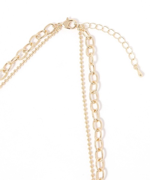 BAYFLOW（ベイフロー）の「ビッグハート2連ネックレス（ネックレス・レディース・イエロー/ライトグレー・FREE）」の4枚目の写真