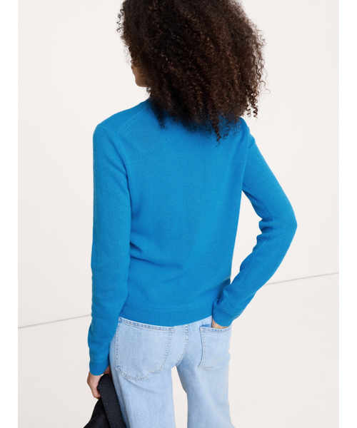 エブール ebure ソフトアランパターンニット カシミヤ混 クルーネック