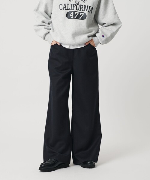 セール】毛ブレンド ワイドフレアパンツ ウォッシャブル（その他パンツ