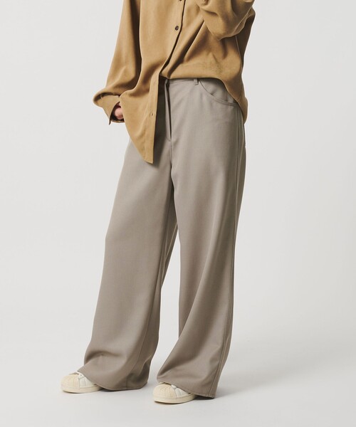 セール】毛ブレンド ワイドフレアパンツ ウォッシャブル（その他パンツ