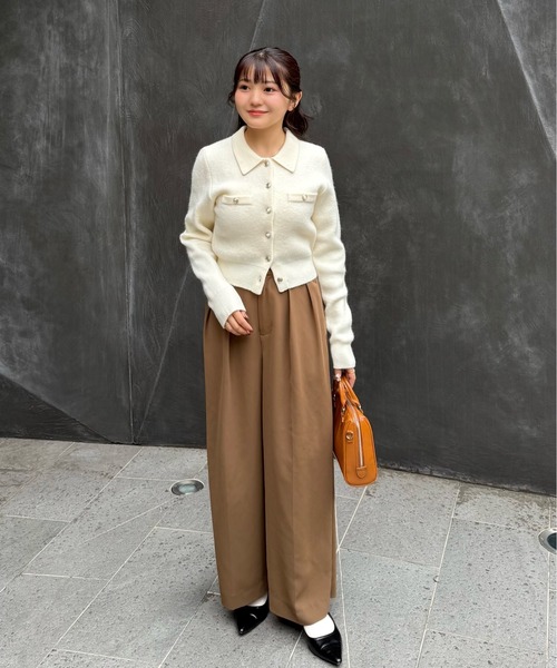 FREE'S MART（フリーズマート）の「◇【追加生産予約】【はかな企画】【低身長向けXXSあり】2タックハイウエストスラックス〈ＭＦＭ〉（スラックス・レディース・ブラック/ホワイト/ブラウン/グレー/ベージュ/ホワイト系その他・XX-SMALL/X-SMALL/SMALL/MEDIUM）」の5枚目の写真