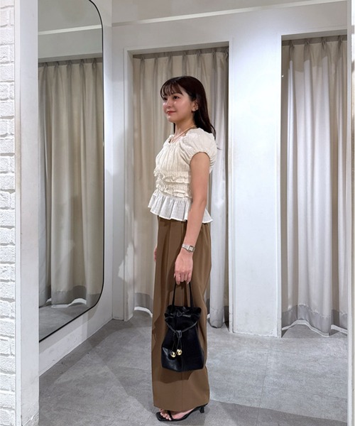 FREE'S MART（フリーズマート）の「◇【追加生産予約】【はかな企画】【低身長向けXXSあり】2タックハイウエストスラックス〈ＭＦＭ〉（スラックス・レディース・ブラック/ホワイト/ブラウン/グレー/ベージュ/ホワイト系その他・XX-SMALL/X-SMALL/SMALL/MEDIUM）」の13枚目の写真