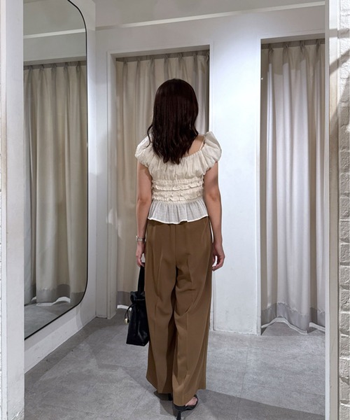 FREE'S MART（フリーズマート）の「◇【追加生産予約】【はかな企画】【低身長向けXXSあり】2タックハイウエストスラックス〈ＭＦＭ〉（スラックス・レディース・ブラック/ホワイト/ブラウン/グレー/ベージュ/ホワイト系その他・XX-SMALL/X-SMALL/SMALL/MEDIUM）」の14枚目の写真