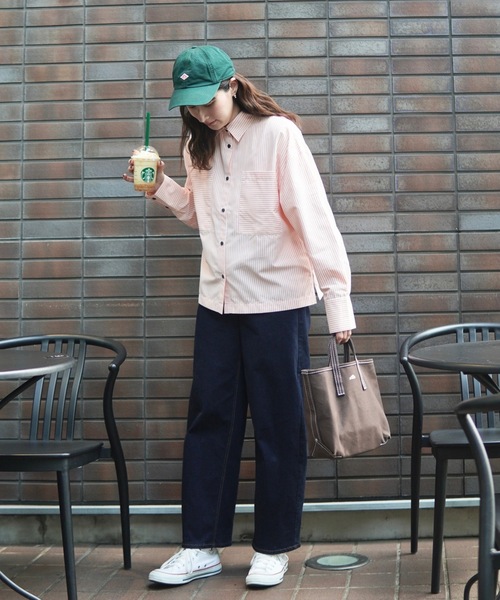 ZOZOMARKET（ゾゾマーケット）の「スーパーワイドスリーブリラクシーシャツ-ZOZOMARKET by ハヤシアンナ（シャツ/ブラウス・レディース・ライトブルー/オレンジ・マルチサイズ）」の13枚目の写真