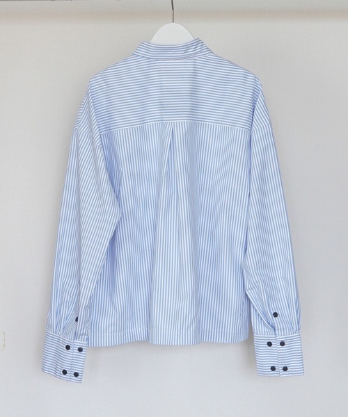 ZOZOMARKET（ゾゾマーケット）の「スーパーワイドスリーブリラクシーシャツ-ZOZOMARKET by ハヤシアンナ（シャツ/ブラウス・レディース・ライトブルー/オレンジ・マルチサイズ）」の21枚目の写真