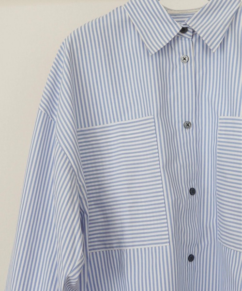 ZOZOMARKET（ゾゾマーケット）の「スーパーワイドスリーブリラクシーシャツ-ZOZOMARKET by ハヤシアンナ（シャツ/ブラウス・レディース・ライトブルー/オレンジ・マルチサイズ）」の22枚目の写真