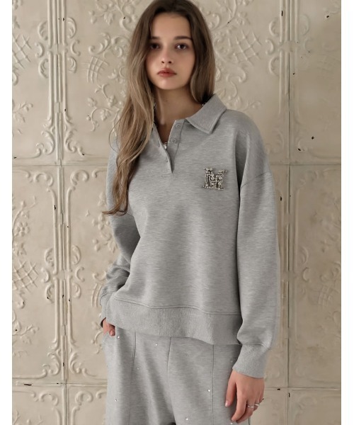 [MEISM by Re:EDIT][2025AW PRE ORDER] M‑логотип боджи‑пуловер‑свитшот