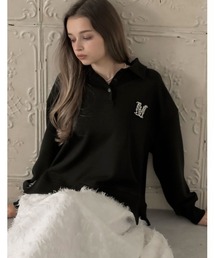 LE SSERAFIM x ZOZOTOWN フード付きパーカー M ブラック LE SSERAFIM × ZOZOTOWN FUR ZIP HOODIE（パーカー）｜LE