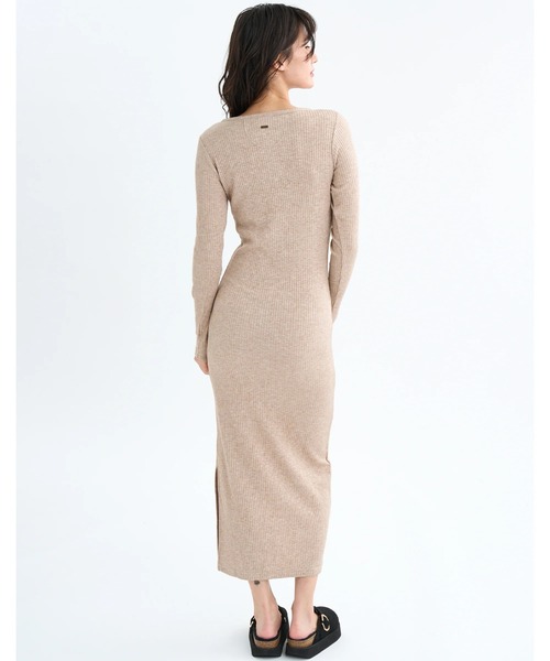 RVCA（ルーカ）の「RVCA レディース HENRY NECK SLIM DRESS ワンピース 【2025年秋冬モデル】 @autumn/ルーカヘンリーネックスリムワンピース（ワンピース・レディース・ブラック/マルチ/グレー系その他・MEDIUM/LARGE/SMALL）」の12枚目の写真
