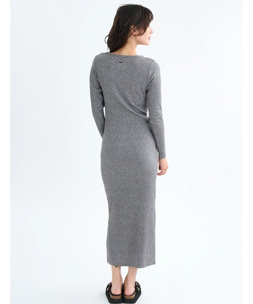 RVCA（ルーカ）の「RVCA レディース HENRY NECK SLIM DRESS ワンピース 【2025年秋冬モデル】 @autumn/ルーカヘンリーネックスリムワンピース（ワンピース・レディース・ブラック/マルチ/グレー系その他・MEDIUM/LARGE/SMALL）」の11枚目の写真