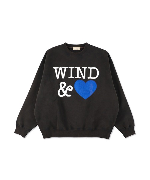 WIND AND SEA（ウィンダンシー）の「CREWNECK SWEATSHIRT(HEART)（スウェット・レディース・ブラック/グレー・S/M）」の2枚目の写真