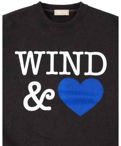 WIND AND SEA（ウィンダンシー）の「CREWNECK SWEATSHIRT(HEART)（スウェット・レディース・ブラック/グレー・S/M）」の6枚目の写真