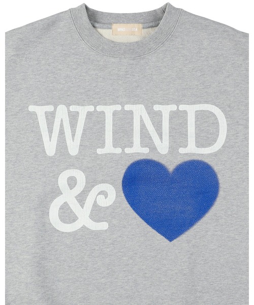 WIND AND SEA（ウィンダンシー）の「CREWNECK SWEATSHIRT(HEART)（スウェット・レディース・ブラック/グレー・S/M）」の5枚目の写真